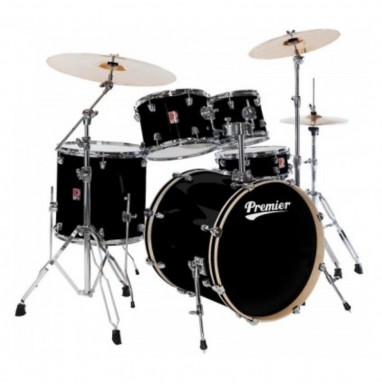 Conjunto de bateria Premier 64099-25BK PHS PowerHouse Stage20 (preto) + conjunto de suporte Premier 5864, pacote de hardware APK/XPK (série 3000)