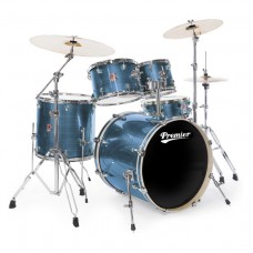 Conjunto de bateria Premier 64099-25BGW PHS PowerHouse Stage20 (Blue Groove) + conjunto de suporte Premier 5864, pacote de hardware APK/XPK (série 3000)