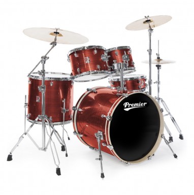 Conjunto de bateria Premier 64099-44WR PHS PowerHouse Modern Rock22 (vermelho Borgonha) + conjunto de suporte Premier 5864, pacote de hardware APK/XPK (série 3000)